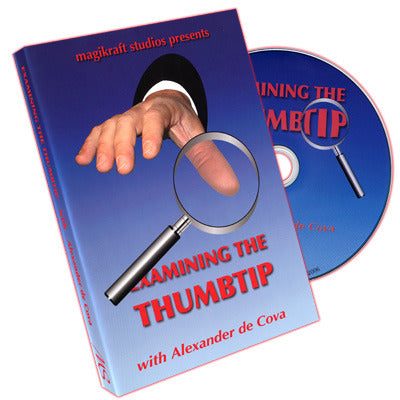 Book and DVD set titled 'Examining the Thumbtip' by Alexander de Cova on a white background