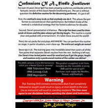 Confessions Of A Needle Swallower by Steve Spill - DVD