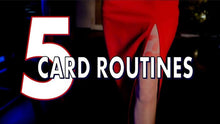 Text '5 Card Routines' with a red card in the background