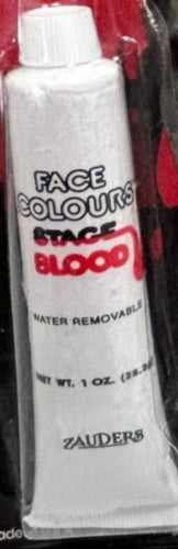 Tube of Zauder's stage blood face paint in packaging