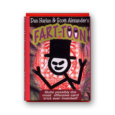 Card game box titled 'Fart-Toon' with a cartoon character on a red background