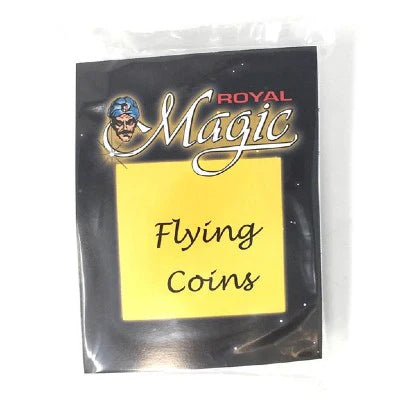 Royal Magic Flying Coins packaging with a yellow label on a white background