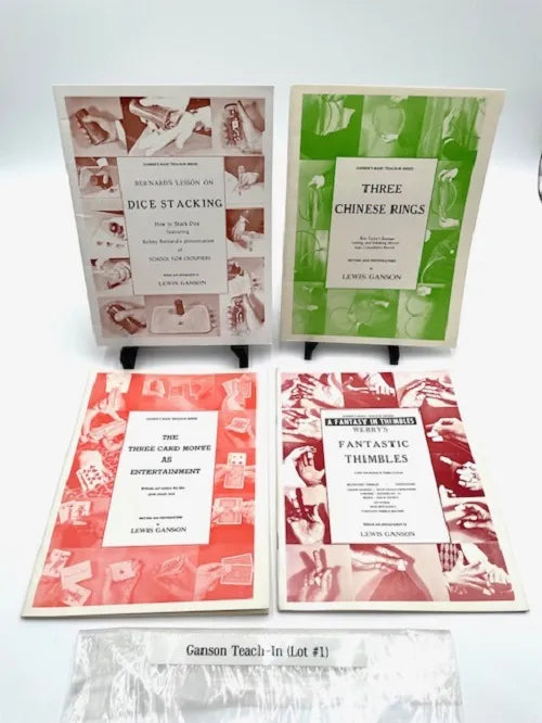 Four vintage booklets on a white background