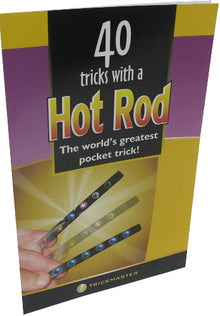 Booklet titled '40 tricks with a Hot Rod' by Trickmaster on a white background