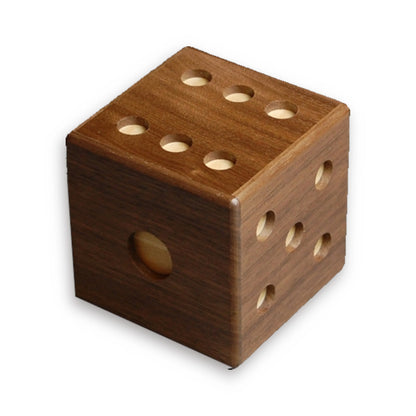 Japanese Yosegi Karakuri Puzzle Box Dice – Wooden Gimmick Box