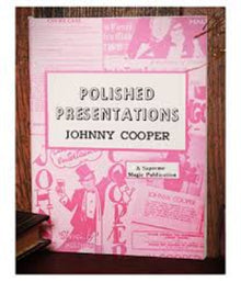 Vintage magazine cover with 'Polished Presentations Johnny Cooper' text and illustrations.