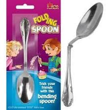 Folding spoon with packaging featuring cartoon characters on a blue background