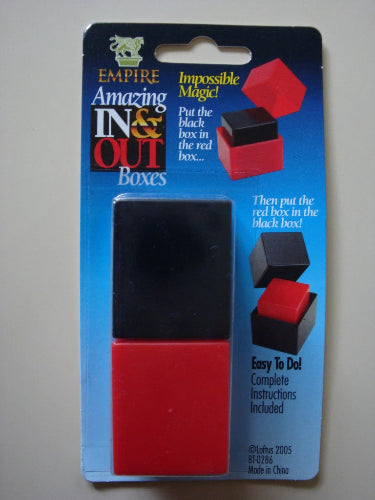 Packaged set of red and black boxes with Empire branding on a gray background
