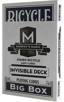 Box of Bicycle Murphy's Magic Invisible Deck playing cards on a white background