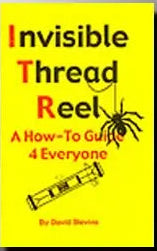 Book cover of 'Invisible Thread Reel' on a yellow background