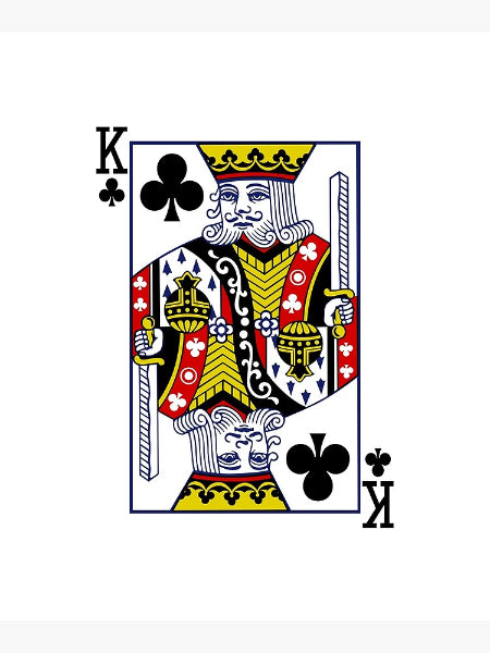 King of Clubs playing card on a white background