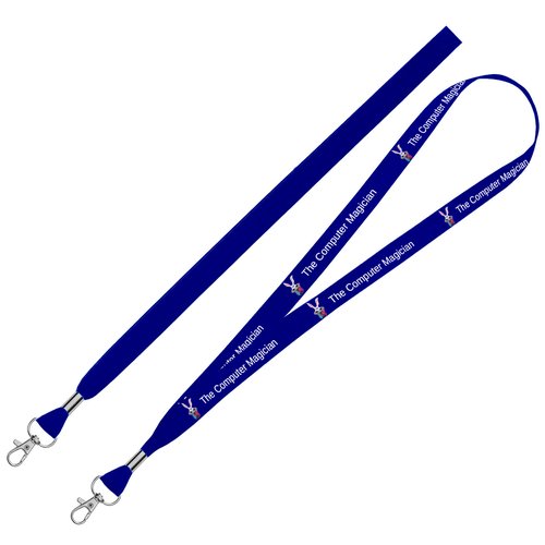 2 Lanyards one says The Computer Magician and has the Rabbit in the hat Logo