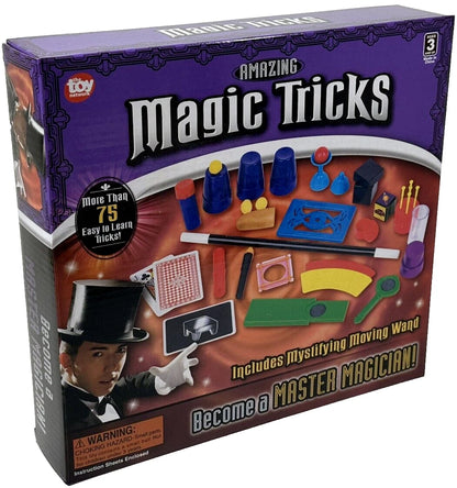 75 Amazing Magic Trick Set – Includes Magician's Wand