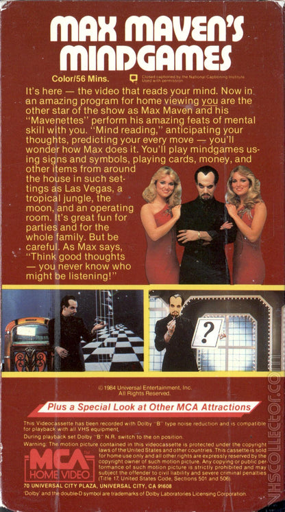 Max Maven’s Mindgames VHS – The Video That Reads Your Mind (1984)