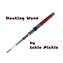 Colorful nesting wand with text 'Nesting Wand by Ickle Pickle' on a white background
