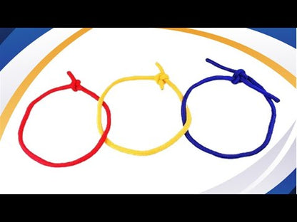 Linking Ropes Illusion – Red, Yellow and Blue Rope Chain Magic Trick