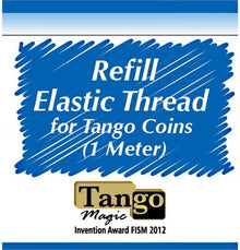 Packaging for refill elastic thread for Tango Coins with Tango Magic branding.