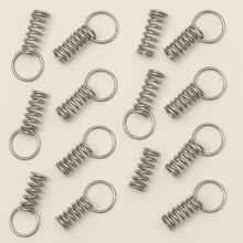 14 springs with a ring on the end of each spring.