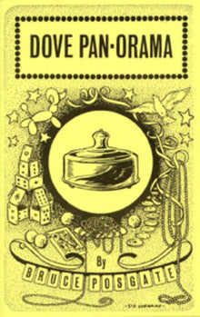 Vintage-style poster with 'Dove Pan-Orama' and 'Bruce Posgate' text on a yellow background.