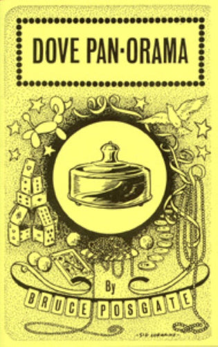 Vintage-style poster with 'Dove Pan-Orama' and 'Bruce Posgate' text on a yellow background.