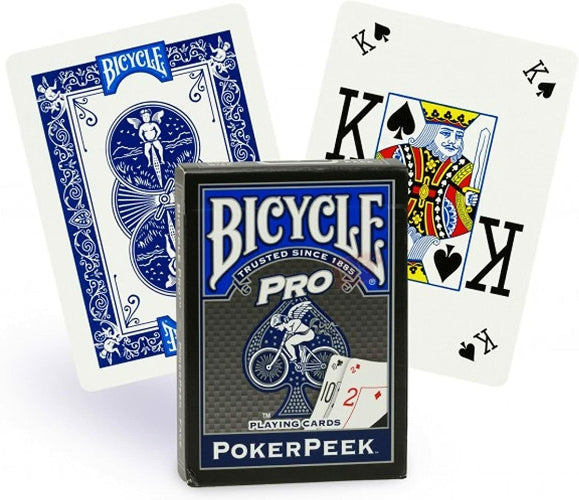 Bicycle Pro Poker Peek playing cards with two cards displayed on a white background