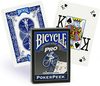 Bicycle Pro Poker Peek playing cards with two cards displayed on a white background