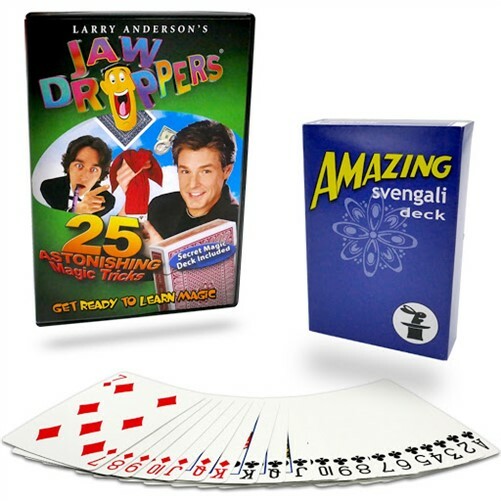 Two card decks with colorful packaging and a spread of cards on a white background