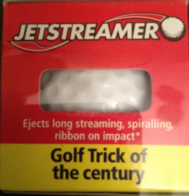 Box of Jetstreamer golf trick with red and yellow design