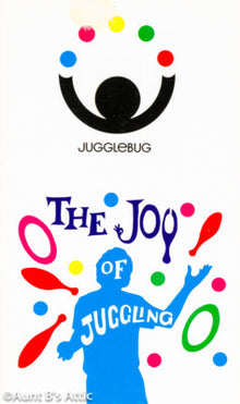 Logo for JuggleBug with colorful juggling elements and text on a white background