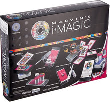 Marvin's i Magic product packaging with various magic tricks displayed.