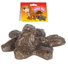 Dog chew toy with packaging featuring a cartoon dog on a white background