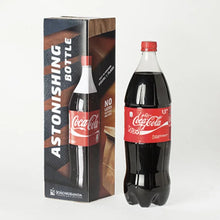 Coca-Cola bottle with packaging on a white background