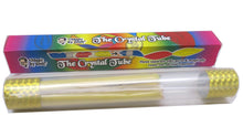 The Crystal Tube packaging with a clear tube inside on a white background