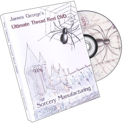 DVD titled 'Ultimate Thread Reel' by James George with a spider illustration on the cover.