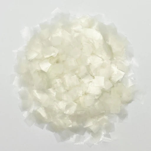 White powder on a white background