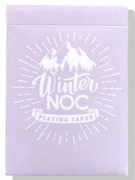 Purple card with white text and design on a white background
